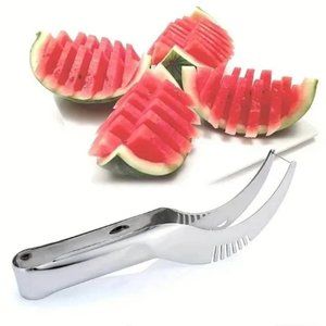 Reusable Fruit Watermelon Slicer Melon Cutter Divider Stainless Steel Kitchen